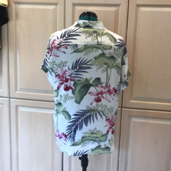 TOMMY BAHAMA SILK BLOUSE - Picture 3 of 5
